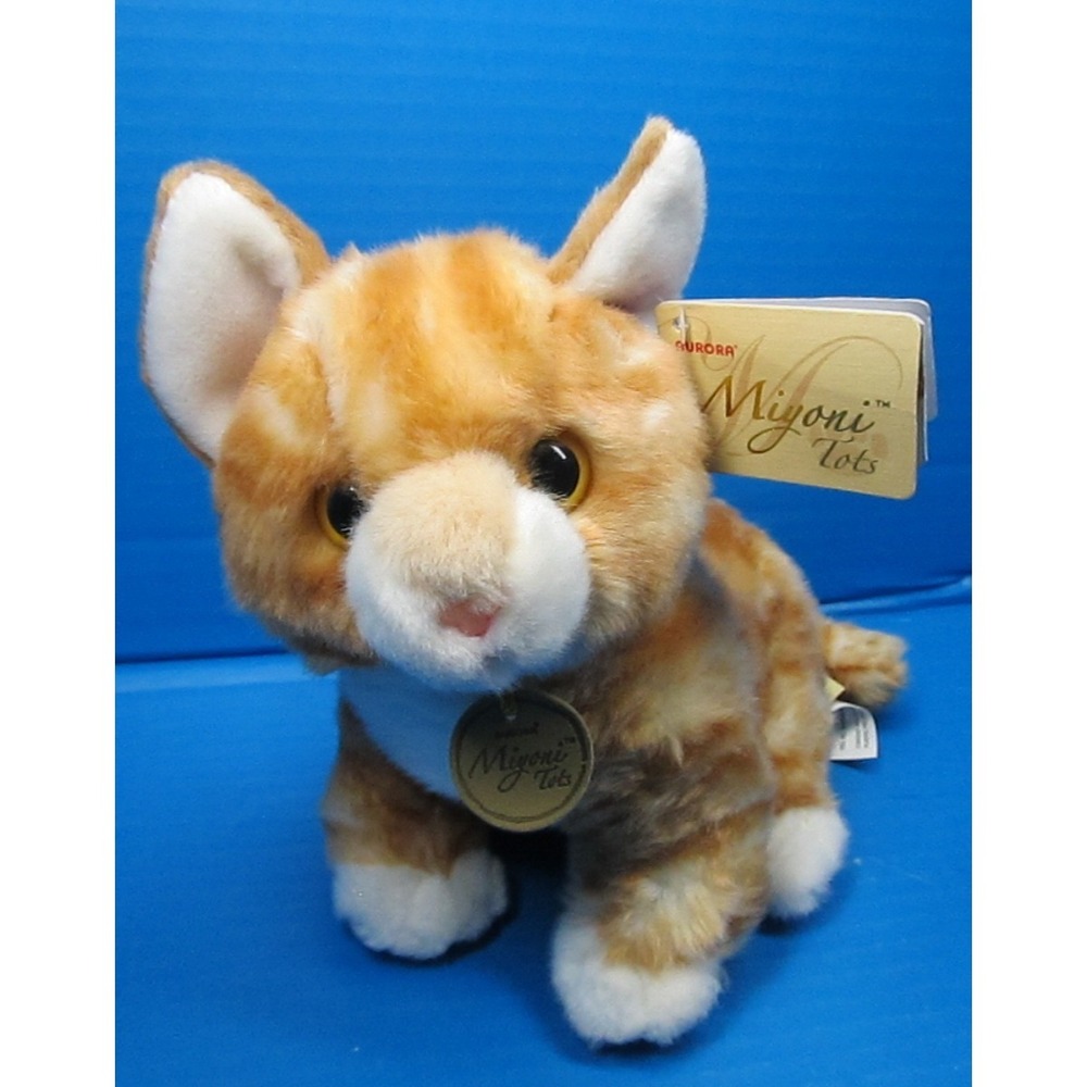 Aurora Miyoni Tots Orange Tabby Kitten 8 " Kitty Cat Plush Stuffed Animal w/Tag